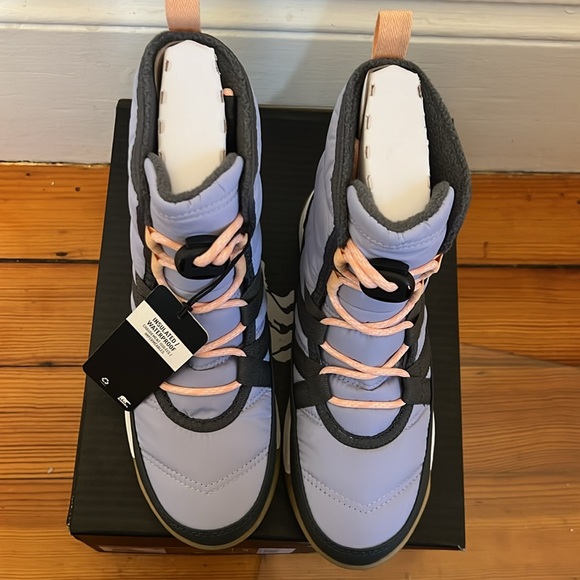 NEW Sorel Sizes 1-7 Kids' Whitney II Short Lace Winter Boots - Black/ Lavender - Picture 10 of 14